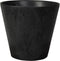 Steege Plantenpot/bloempot - natuursteen look - zwart - D17 x H 24 cm