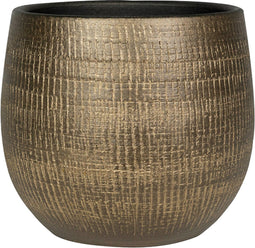 Steege Plantenpot - modern design - goudkleurig - 20 x 22 cm