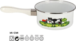 Steelpan - Ø14 cm - geglazuurd - alle warmtebronnen - model Koe