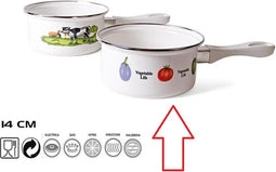 Steelpan - Ø14 cm - geglazuurd - alle warmtebronnen - model Vegetable