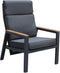 Stefano Loungestoel Teak - Antraciet