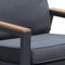 Stefano Loungestoel Teak - Antraciet