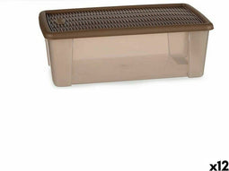Stefanplast Opbergbak Met Deksel Stefanplast Elegance Beige Plastic 5 L 19,5 X 11,5 X 33 Cm (12 Stuks)