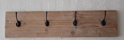Steigerhouten kapstok 4x2 haken | wandkapstok | Gebruikt steigerhout | hout | industrieel | vintage | robuust | landelijk | Staal |Handgemaakt