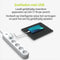 Stekkerdoos - Met USB en schakelaar, 4-voudige, 4 x USB-A snellader, 2500 W, 2 meter snoer - Voor smartphones/tablets - Wit - ACROPAQ