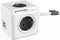 Stekkerdoos - Powercube - 4-voudig - 2 x USB - randaarde - 3 x 1.5 mm² - 3 m - grijs