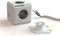 Stekkerdoos - Powercube - 4-voudig - 2 x USB - randaarde - 3 x 1.5 mm² - 3 m - grijs