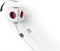 Stekkerdoos - Powercube - 4-voudig - 2 x USB - randaarde - 3 x 1.5 mm² - 3 m - grijs