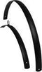 Stel spatborden 28 inch alu plat mat zwart 40mm