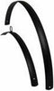 Stel spatborden 28 inch alu plat mat zwart 40mm