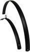 Stel spatborden 28 inch alu plat mat zwart 40mm