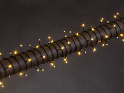 Stella LED, lichtslinger, 8 m, 120 leds, warmwit, groene kabel, voor binnen en buiten, 24 V