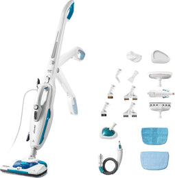 STEMOO - Steam - Mop 2 in 1 multifunctionele staande en handstoomreiniger - Wit