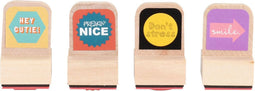 Stempel Hout Design, 4st.