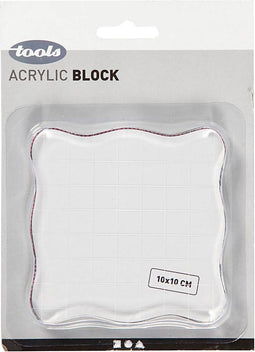 Stempelblok, afm 10x10 cm, dikte 1 cm, 1 stuk