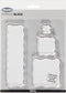 Stempelblok, afm 2,5x2,5+5x5+7,6x7,6+5x16,5 cm, dikte 1 cm, 4 stuks