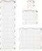 Stempelblok, afm 2,5x2,5+5x5+7,6x7,6+5x16,5 cm, dikte 1 cm, 4 stuks