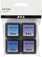 Stempelinkt, blauw, hemelsblauw, paars, violet, H: 2 cm, afm 3,5x3,5 cm, 4 stuk/ 1 doos