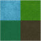 Stempelinkt, groen, lichtgroen, olijf, aqua, H: 2 cm, afm 3,5x3,5 cm, 4 stuk/ 1 doos