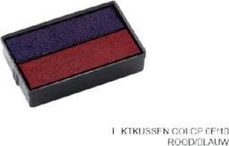 Stempelkussen Colop 6E/10 rood blauw | 5 stuks