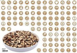 Stempels Mini Woodies assorti - 500 stuks