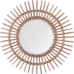 STENEN - Wandspiegel - Bruin - Rotan