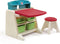 Step2 Flip & Doodle Easel Bureau met stoel voor kinderen - 2-in-1 kinderbureau en schildersezel van plastic / kunststof - Knutseltafel met opbergruimte