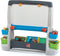 Step2 Jumbo Art Easel Schoolbord / Tekenbord / Krijtbord voor kinderen - Tweezijdig Schrijfbord van Kunststof met accessoires incl. vakjes en clips - 38x126x109cm