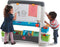 Step2 Jumbo Art Easel Schoolbord / Tekenbord / Krijtbord voor kinderen - Tweezijdig Schrijfbord van Kunststof met accessoires incl. vakjes en clips - 38x126x109cm