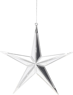 Ster 28x4x27 cm zilver spiegel kerstversiering