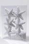 Ster foam glitter d8 cm zilver 6st