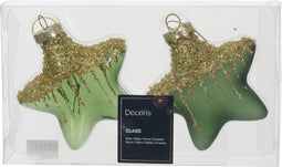 Ster glas l2b4.5h4 cm esprs ass 12st kerst