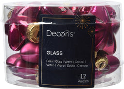 Ster glas l2b4.5h4 cm groentappl 12st