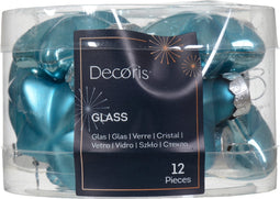 Ster glas l2b4.5h4 cm sblw ass 12st kerst