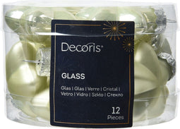 Ster glas l2b4.5h4 cm wit mint 12st