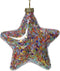 Ster glas l9b3.5h9.5 cm multi I kerst