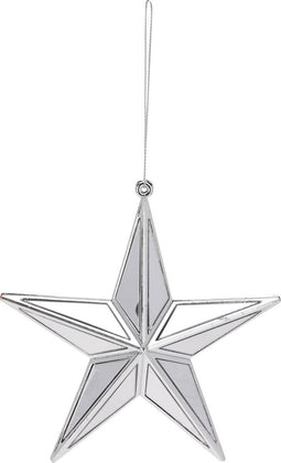 Ster hang deco 13x14 cm zilver kerstversiering