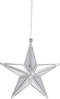 Ster hang deco 13x14 cm zilver kerstversiering