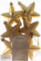 Ster plastic glans-mat-glitter/7.5cm/licht goud