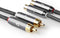 Stereo-Audiokabel - 2x RCA Male - 2x RCA Female - Verguld - 2.00 m - Rond - Grijs / Gun Metal Grijs - Cover Window Box