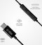 Stereo earset Type-C connector with microphone, black color