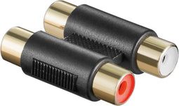 Stereo Tulp Koppelstuk - 2x Tulp (v) - 2x Tulp (v) - Verguld - Rood/Wit Accent - Zwart