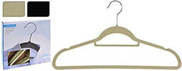 Stevige Kunststof Kledinghangers - 20-Stuks - Bruin - Kleerhangers met Suede afwerking
