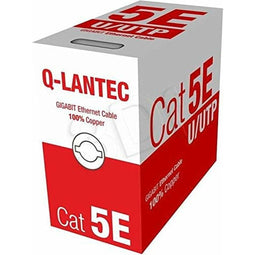Stevige UTP-netwerkkabel categorie 5e Q-Lantec KIU5PVC305NC Grijs 305 m