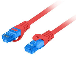 Stevige UTP-netwerkkabel categorie 6 Lanberg PCF6A-10CC-0050-R Rood 50 cm