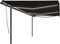 vidaXL - Luifel - automatisch - met - LED - en - windsensor - 6x3,5 - m - antracietkleur