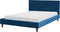 FITOU - Tweepersoonsbed - Donkerblauw - 140 x 200 cm - Fluweel