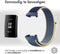 iMoshion Bandje Geschikt voor Fitbit Charge 3 / 4 - iMoshion Nylon band klittenband met design aansluiting - Blauw