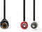 Nedis CAGP24020BK02 - Audio verdeelkabel RCA - 20cm - Zwart