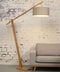 GOOD&MOJO Vloerlamp Montblanc - Bamboe/Taupe - 175x47x207cm - Scandinavisch,Bohemian - Staande lampen voor Woonkamer - Slaapkamer